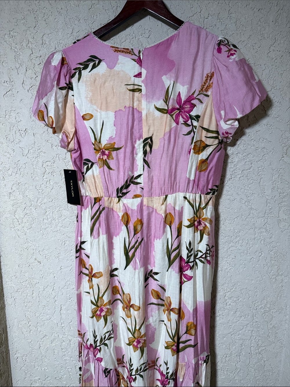 Taylor Watercolor Floral Puff Sleeve Maxi Dress Size 16 NWT - Picture 5 of 5